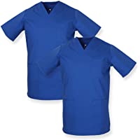 MISEMIYA - Packx2 - Casaca Sanitarios Unisex Uniformes Sanitarios Cuello Pico Mangas Cortas Uniformes Laboratorios - Ref…